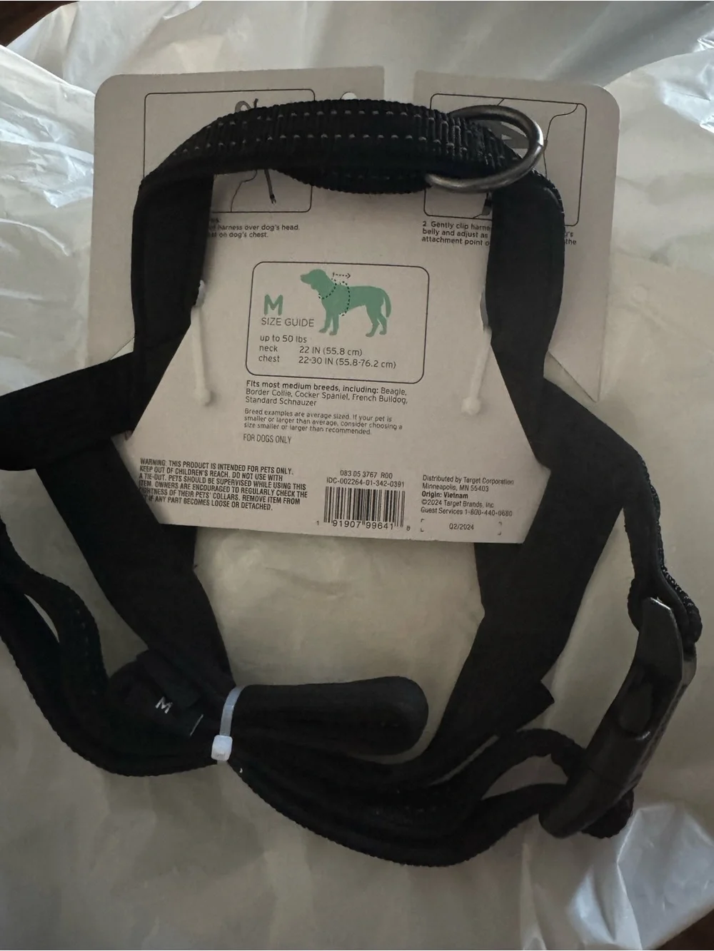 Boots & Barkley Black Reflective Easy-On Dog Harness